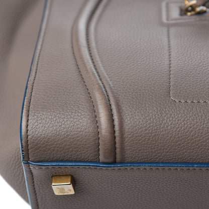 Celine Baby Grained Medium Phantom Luggage Taupe Blue Trim 13 of 14