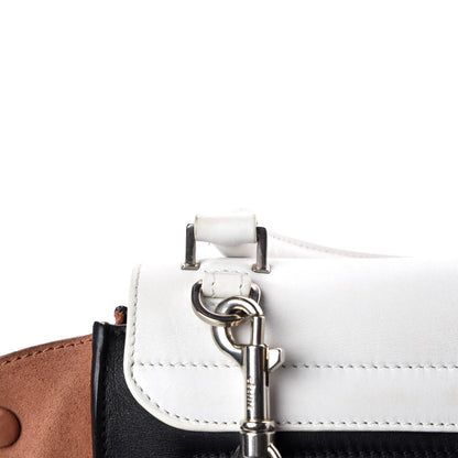 Celine Smooth Calfskin Suede Medium Tri-Color Trapeze White 12 of 15