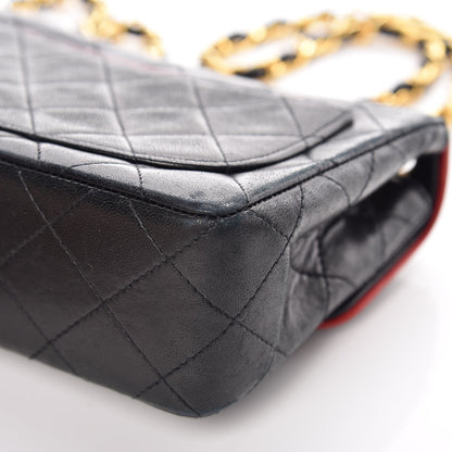 Chanel Lambskin Quilted Mini Square Flap Navy Blue 14 of 17