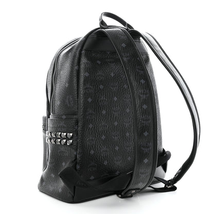 MCM Visetos Medium Side Studs Stark Backpack Black 3 of 8
