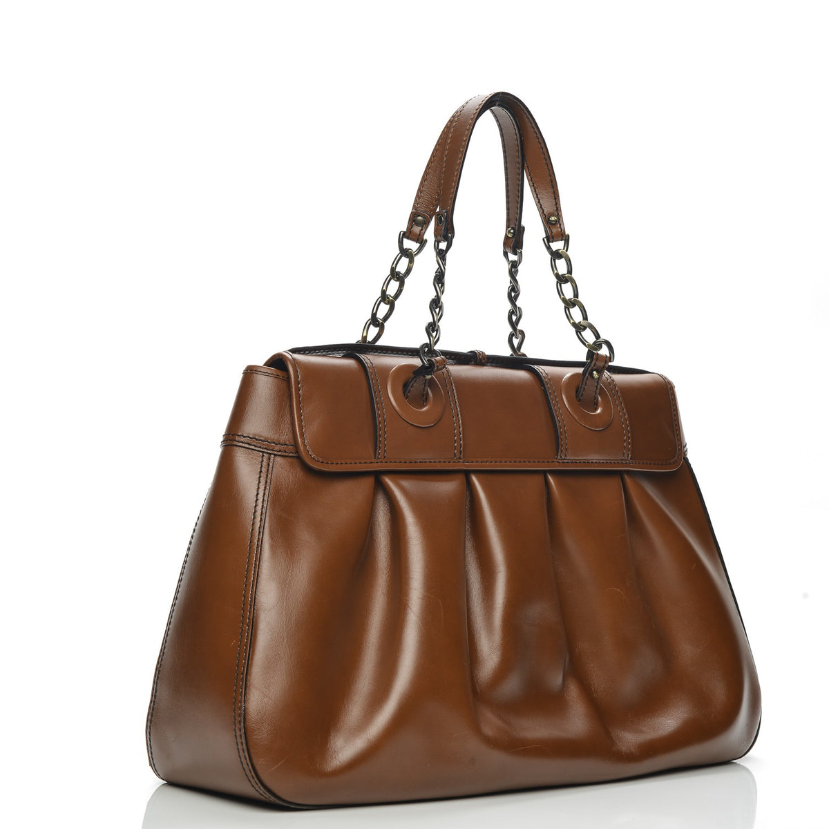 Fendi Nappa Calfskin Large B Tote Tan 3 of 11
