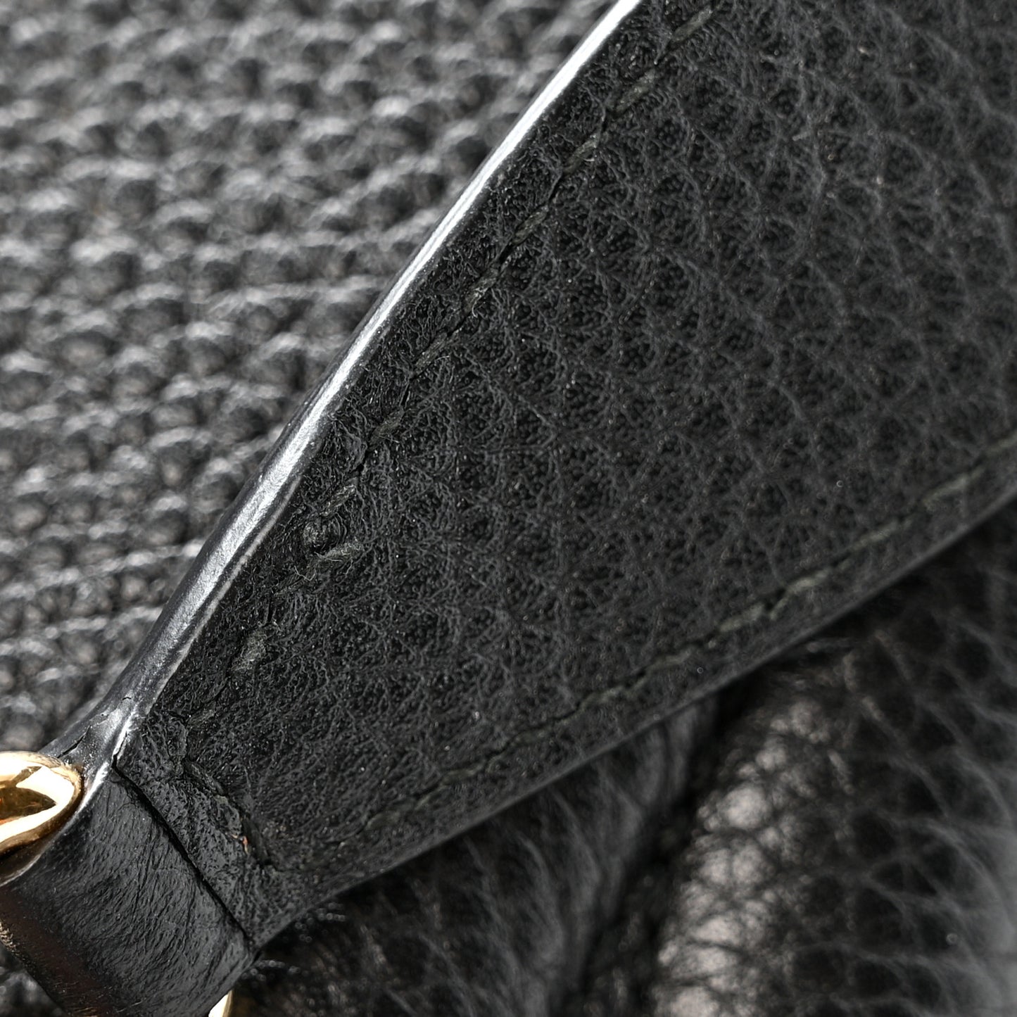 Pebbled Calfskin Medium Soho Chain Shoulder Bag Black