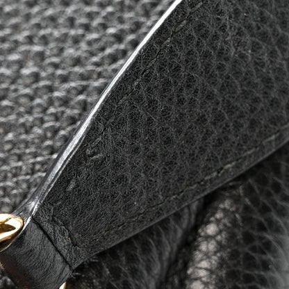 Gucci Pebbled Calfskin Medium Soho Chain Shoulder Bag Black 12 of 13