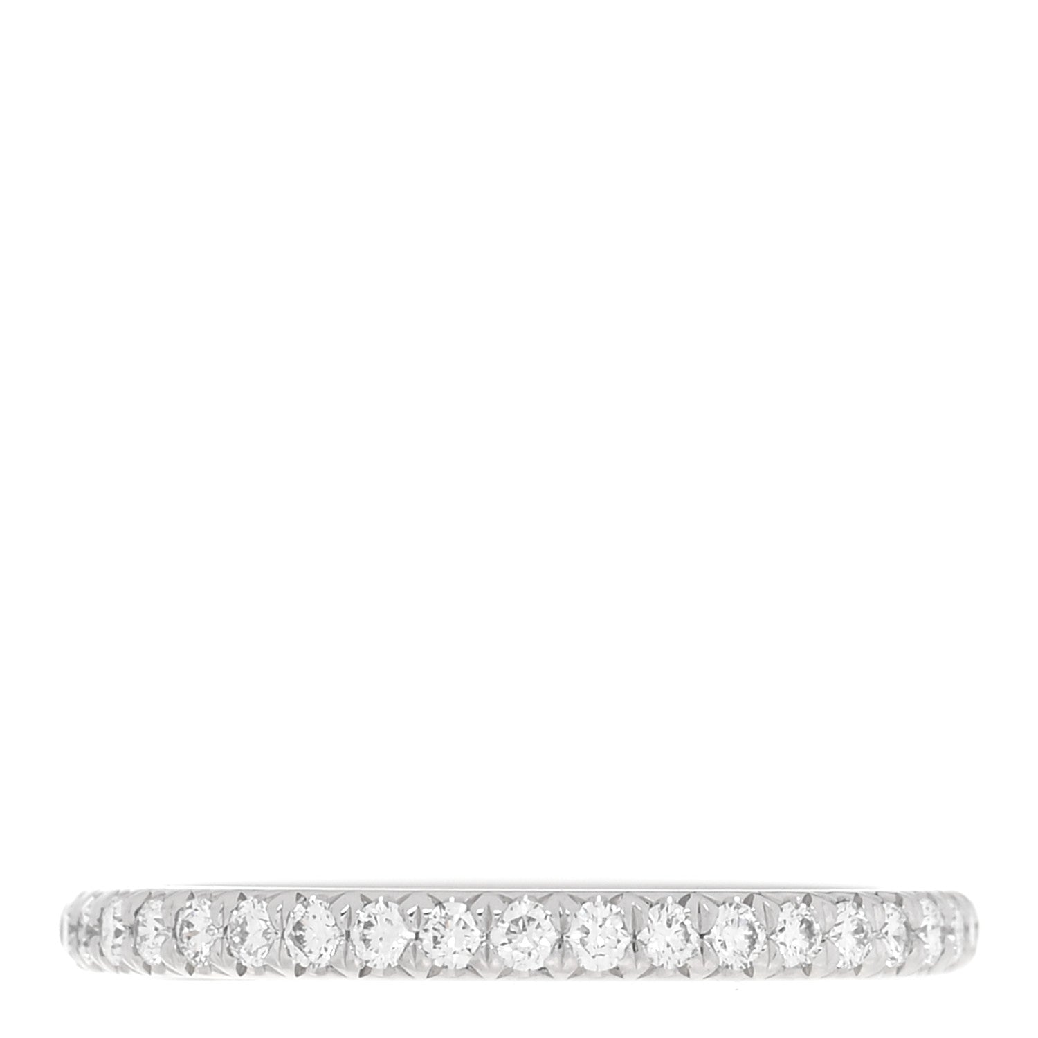 Tiffany Platinum Diamond .17ctw Soleste Half Eternity Band Ring 48 4.5 1 of 4