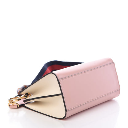 Gucci Nappa Bamboo Web Mini Nymphaea Top Handle Bag Perfect Pink Mystic White 4 of 11