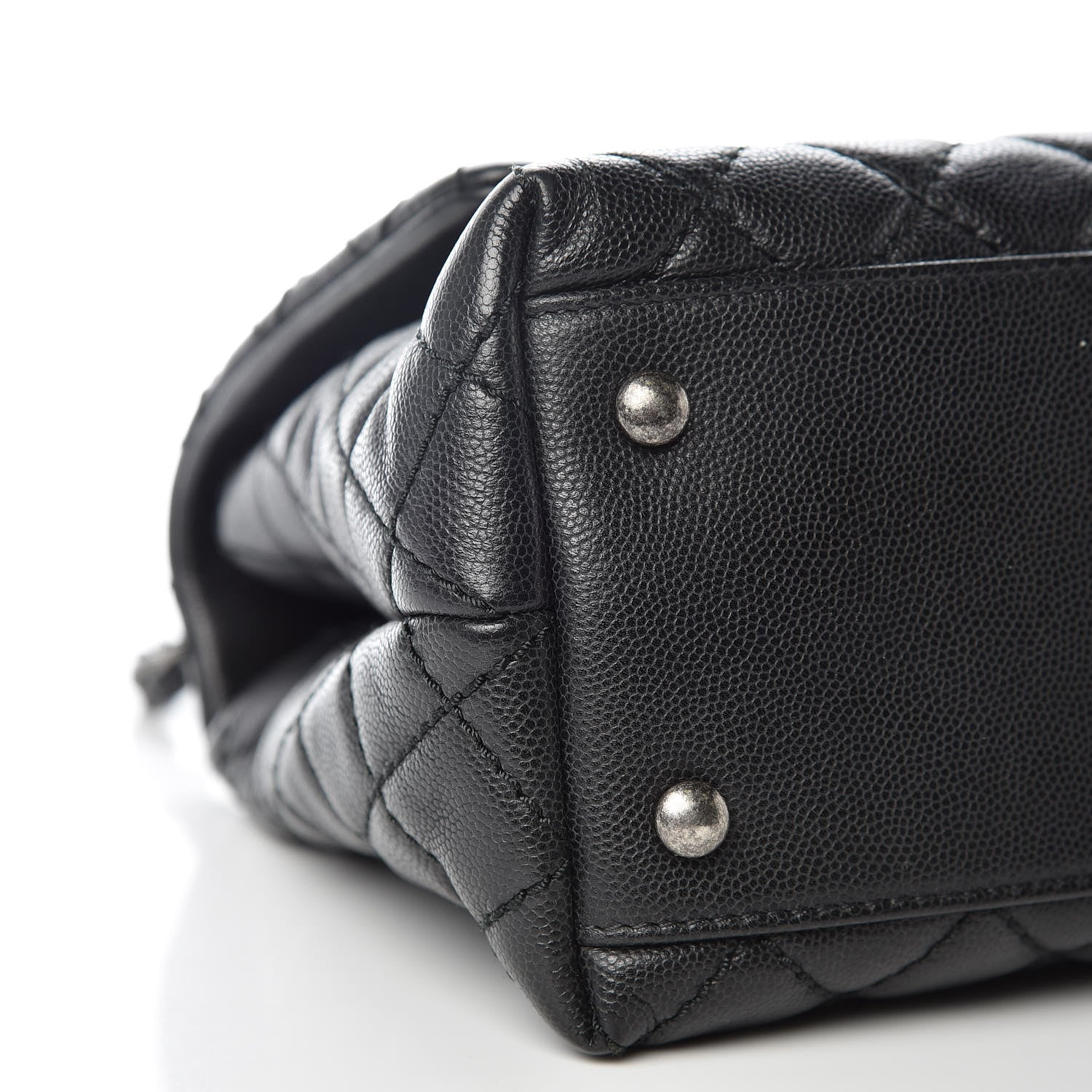 Chanel Caviar Quilted Small Coco Handle Flap Black 10 of 12