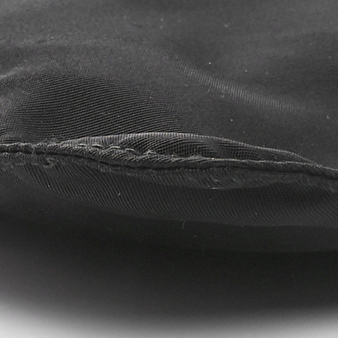 Re-Nylon Saffiano Vela Necessaire Flat Pouch Black