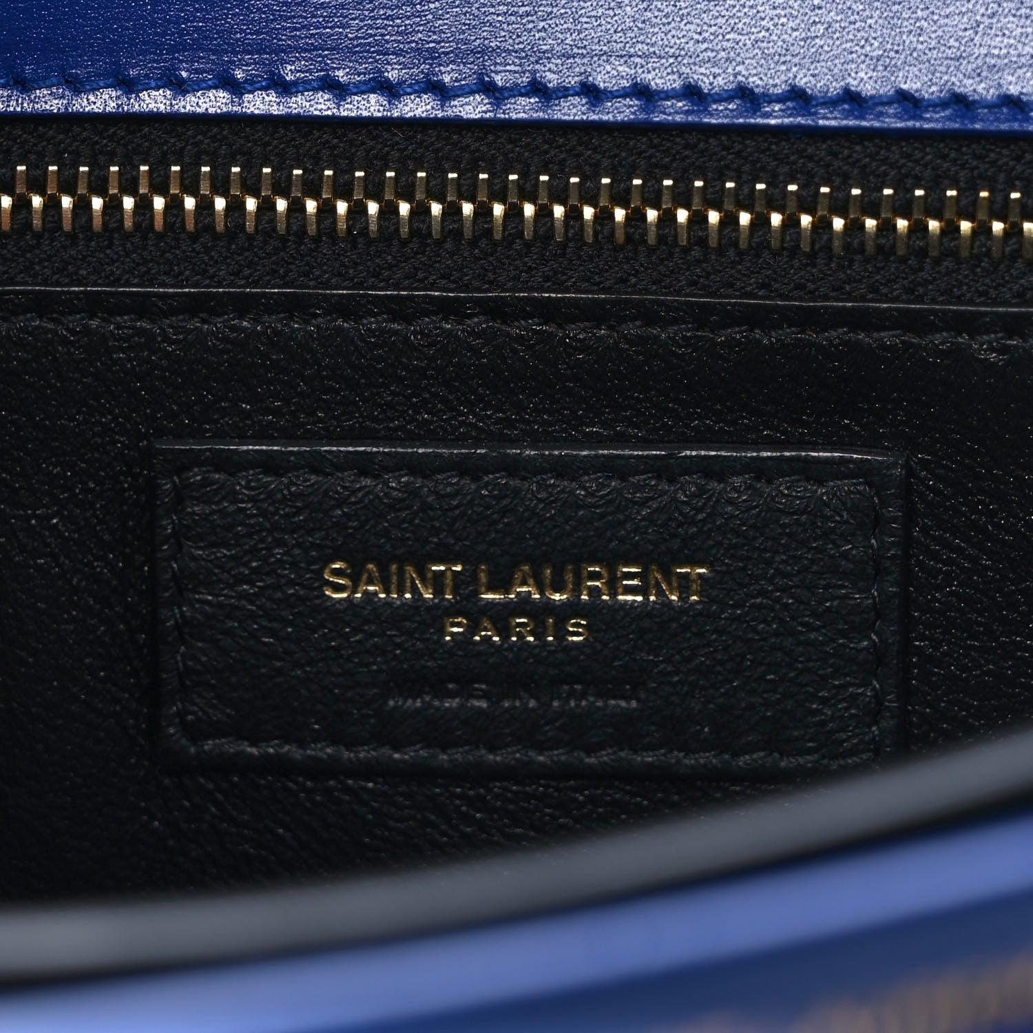 Saint Laurent Smooth Calfskin Suede Monogram Cassandra Clasp Bag Bleu Saphir 6 of 9