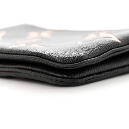 Louis Vuitton Empreinte Monogram Giant Double Zip Pochette Black Cream 10 of 15