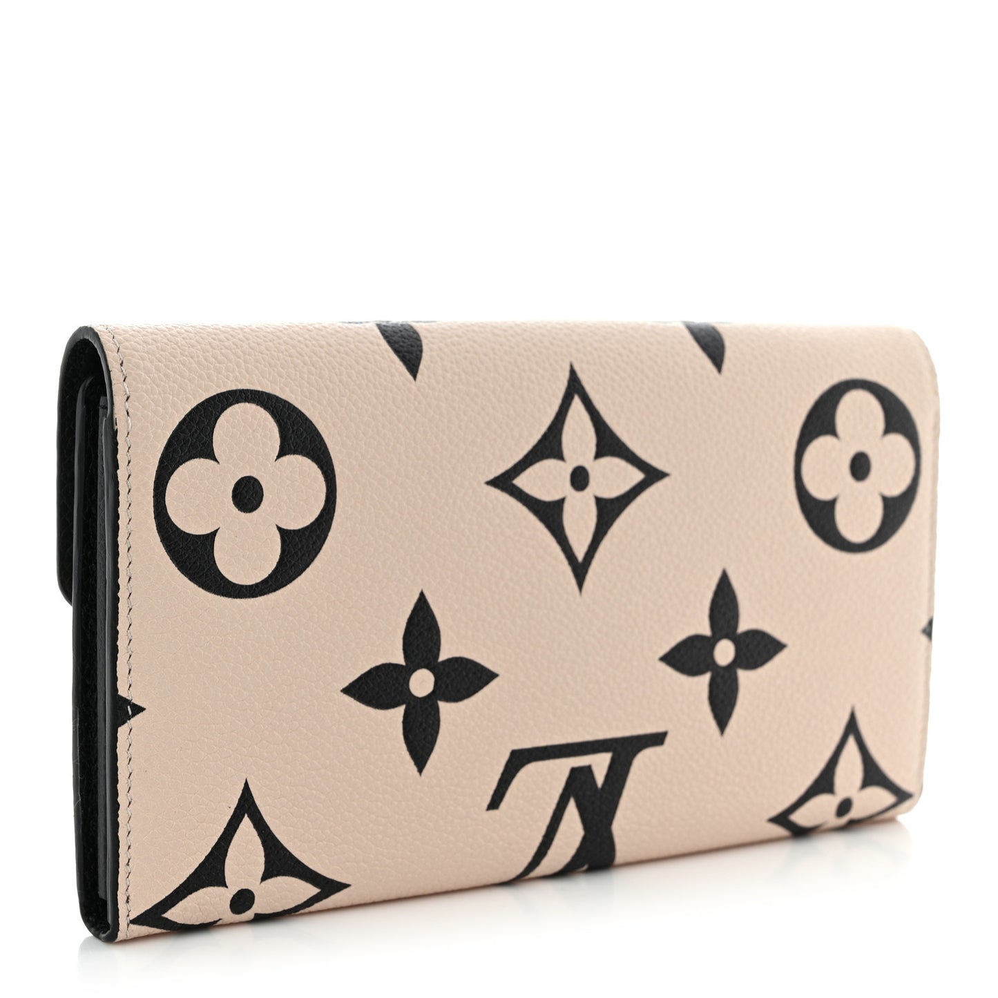 Empreinte Monogram Giant Crafty Sarah Wallet Creme Black