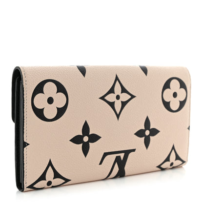 Louis Vuitton Empreinte Monogram Giant Crafty Sarah Wallet Creme Black 3 of 8