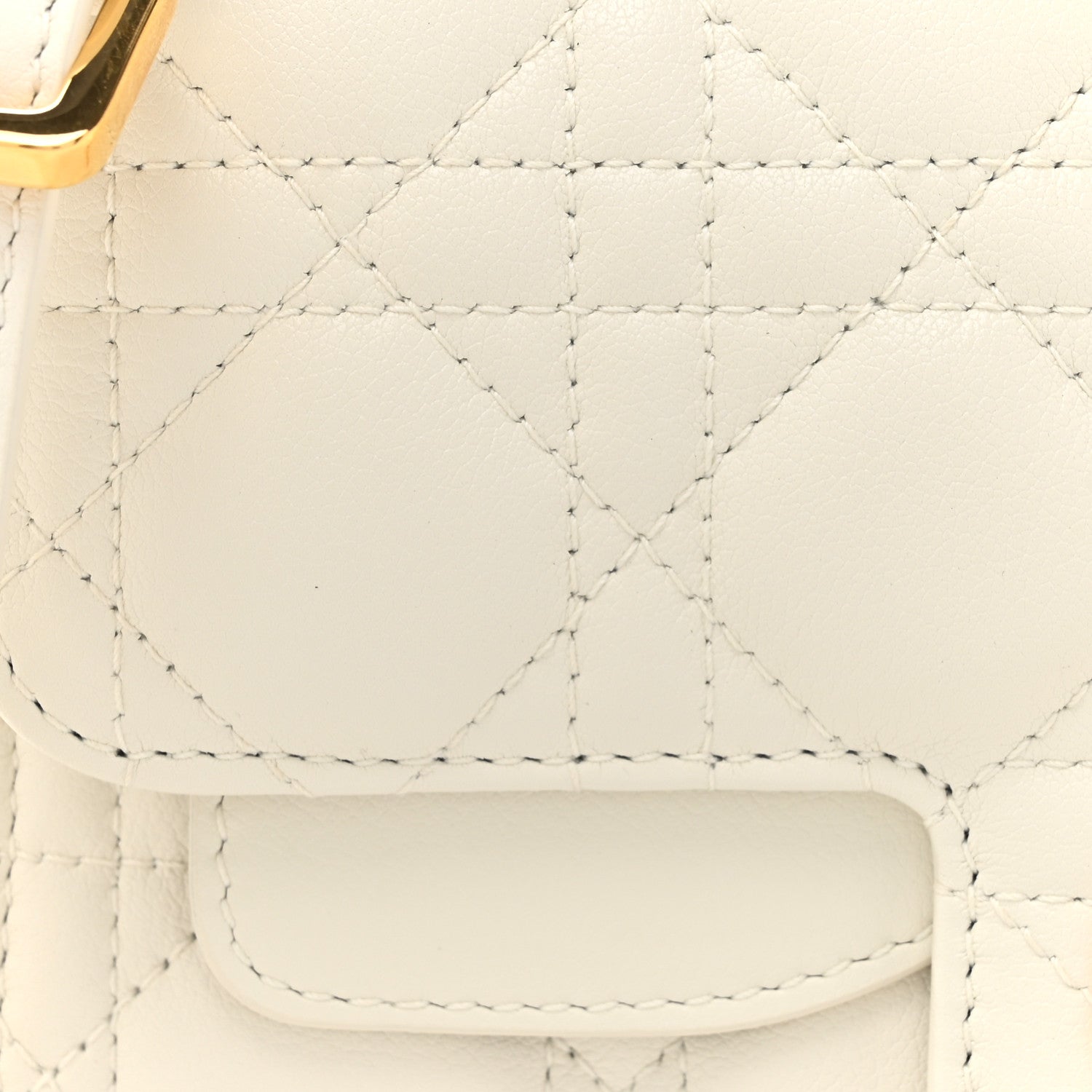 Christian Dior Lambskin Cannage Small Jolie Top Handle Bag Latte 8 of 11