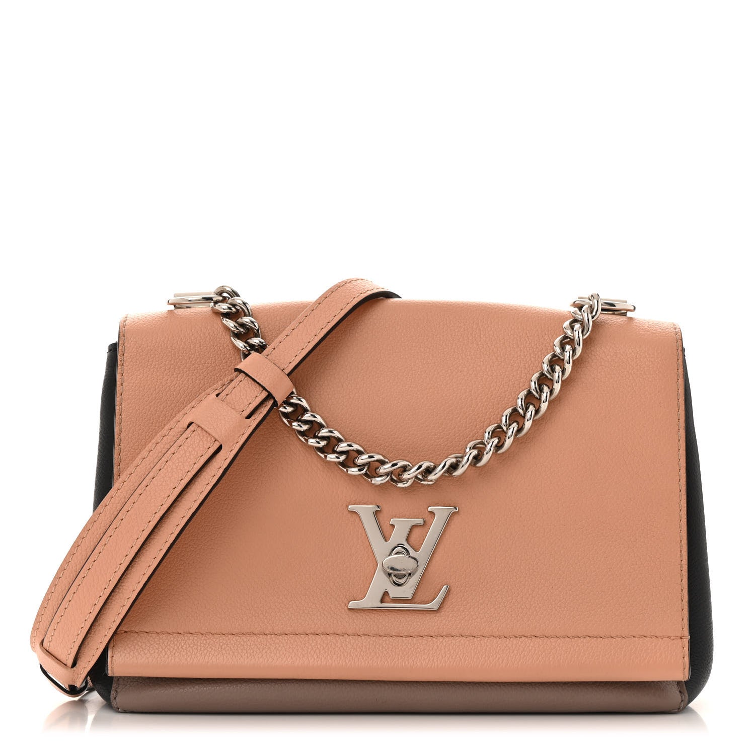 Louis Vuitton Soft Calfskin Lockme II Chain Bag BB Rose Poudre 1 of 14