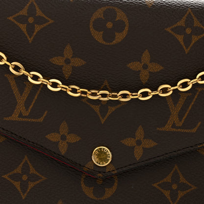 Louis Vuitton Monogram Pochette Felicie Chain Wallet Fuchsia 13 of 14