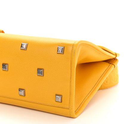 Salvatore Ferragamo Calfskin The Studio Bag Sunshine 10 of 11
