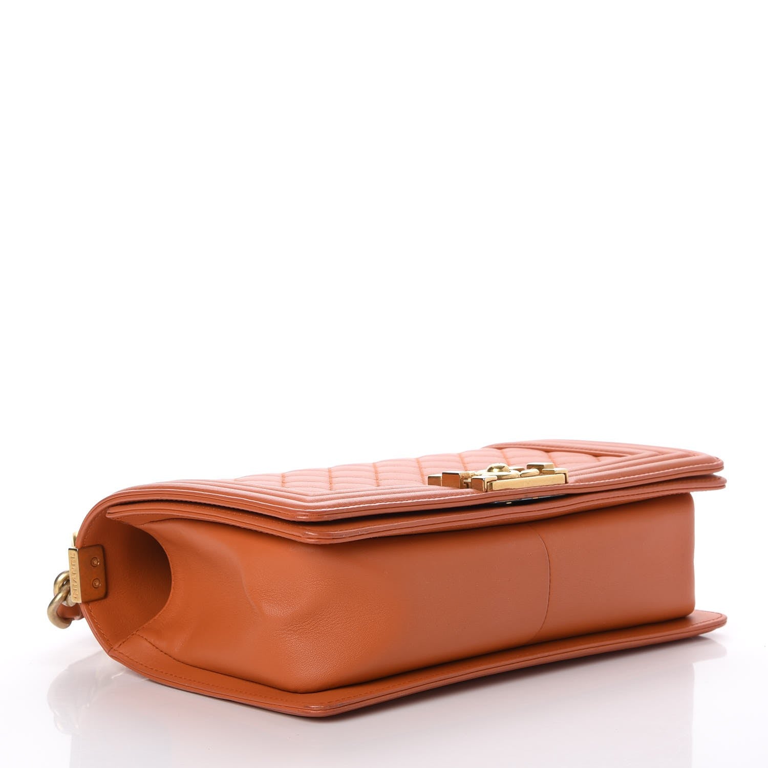 Chanel Lambskin Quilted Medium Boy Flap Orange 4 of 10