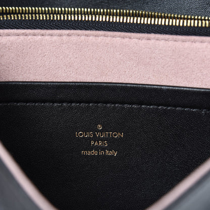 Louis Vuitton Lambskin Embossed Monogram Pochette Coussin Black 8 of 9