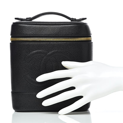 Chanel Caviar Vanity Cosmetic Case Black 2 of 8