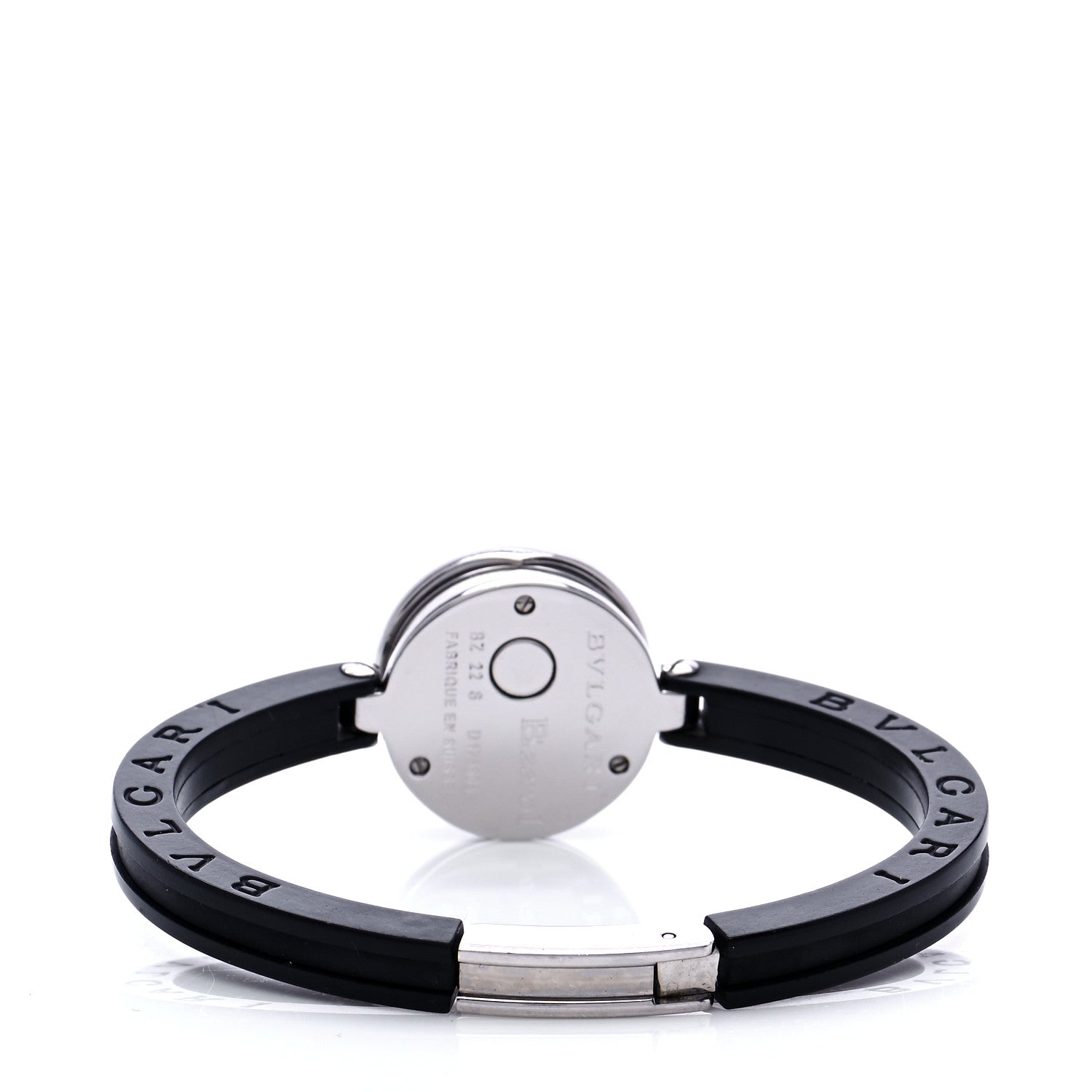 Bulgari Stainless Steel Rubber 22mm B.zero1 Quartz Watch Black 3 of 5