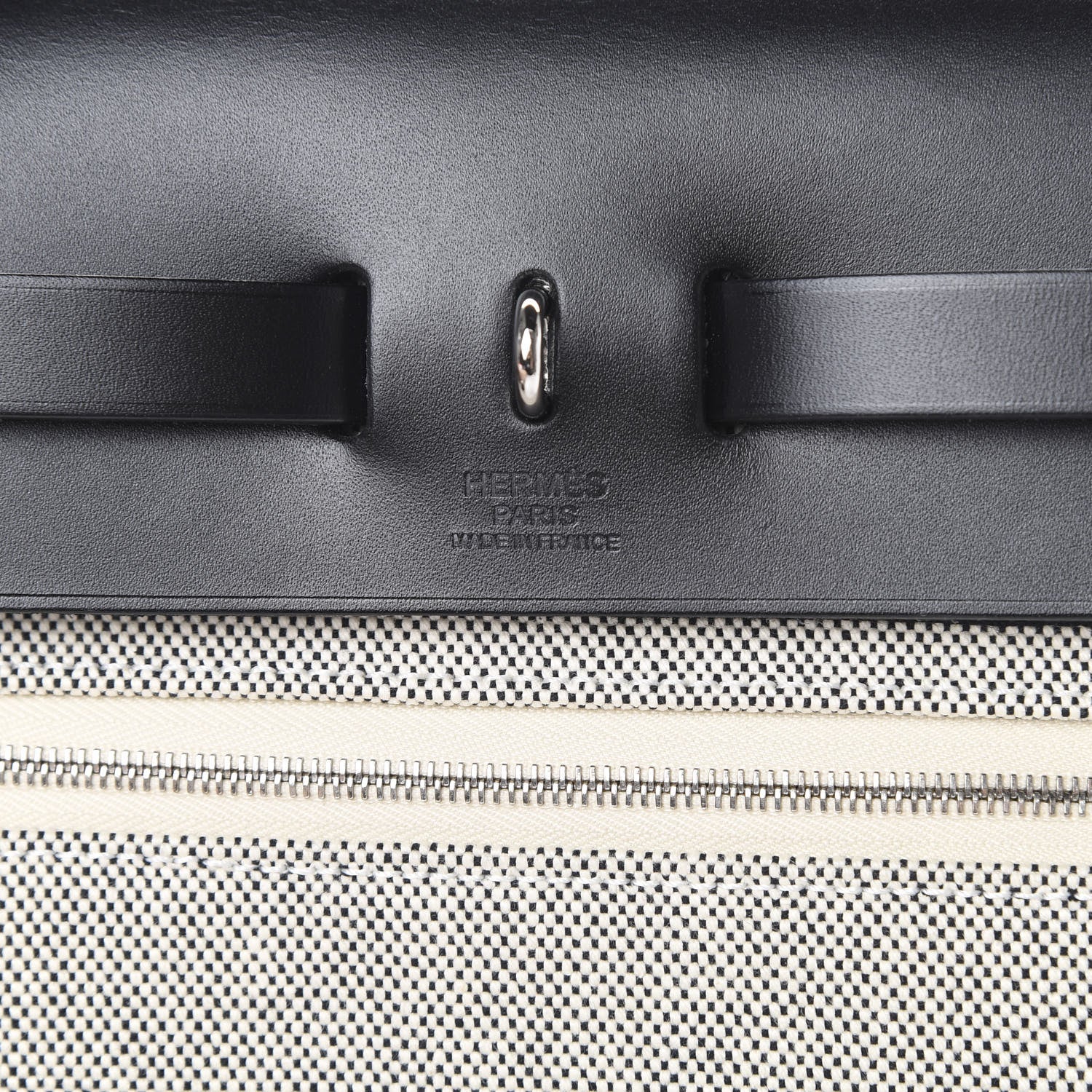 Hermes Vache Hunter Toile H Pegase Pop Herbag Zip Retourne 31 PM Bleu Indigo Ecru Black 6 of 12