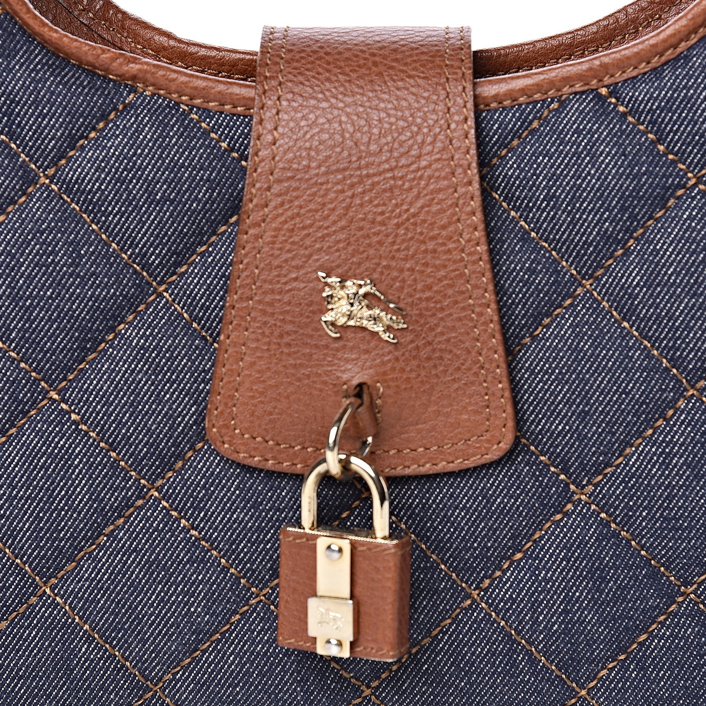 Denim Quilted Small Brook Hobo Blue