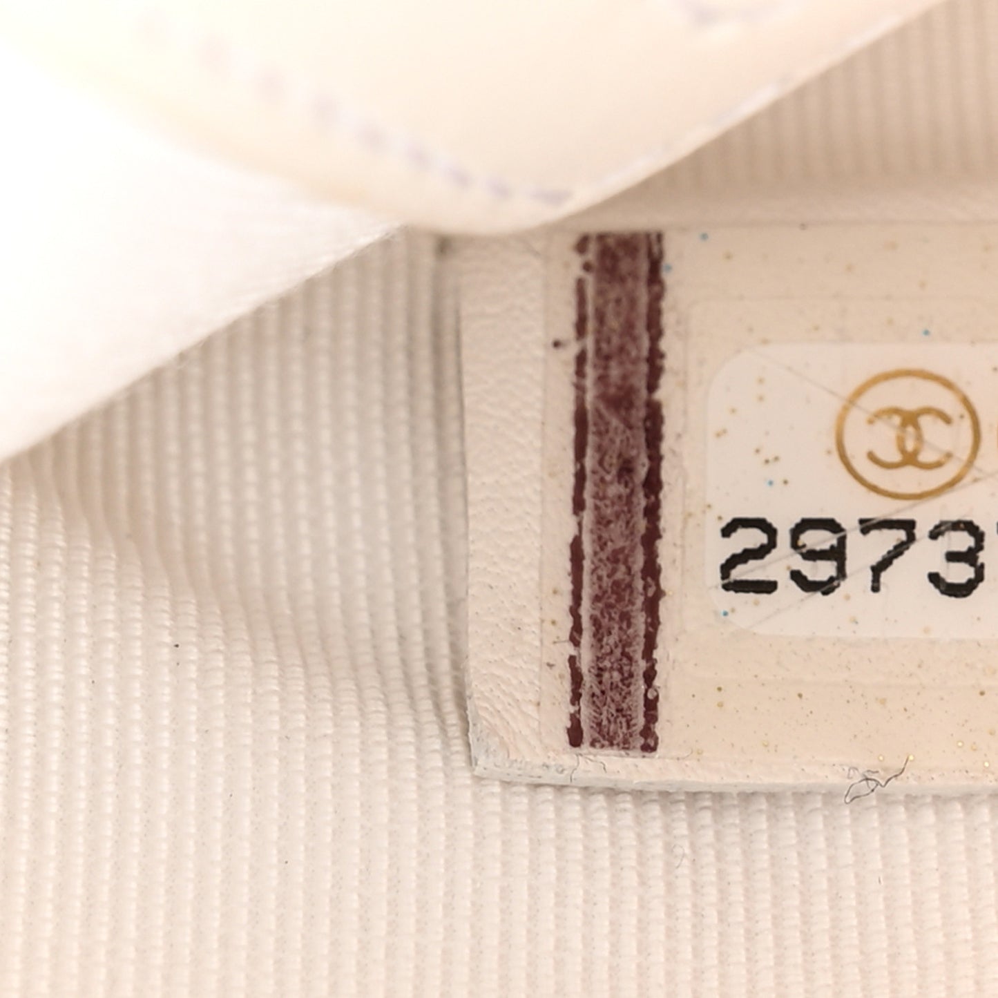Calfskin Quilted Logo Flap Case White