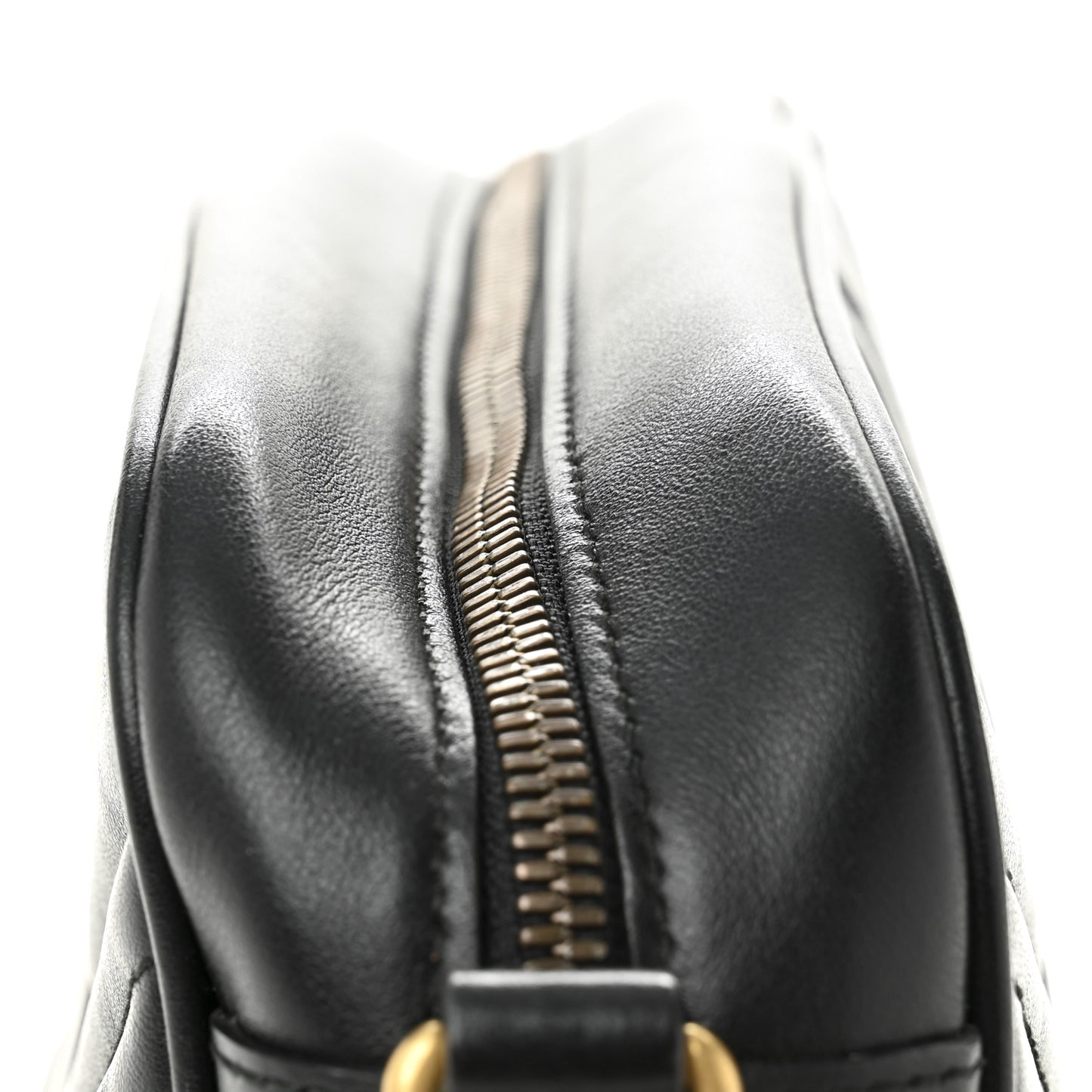 Calfskin Matelasse Small GG Marmont Chain Shoulder Bag Black