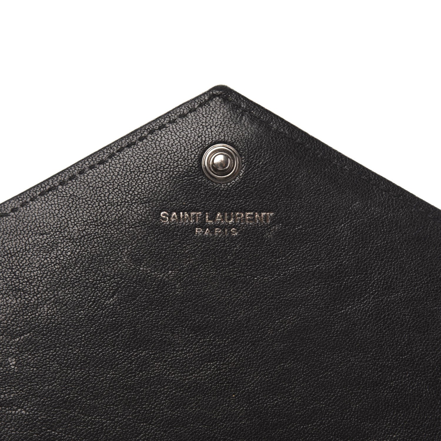 Saint Laurent Lambskin Mixed Matelasse Monogram Charms Chain Wallet Black 6 of 11