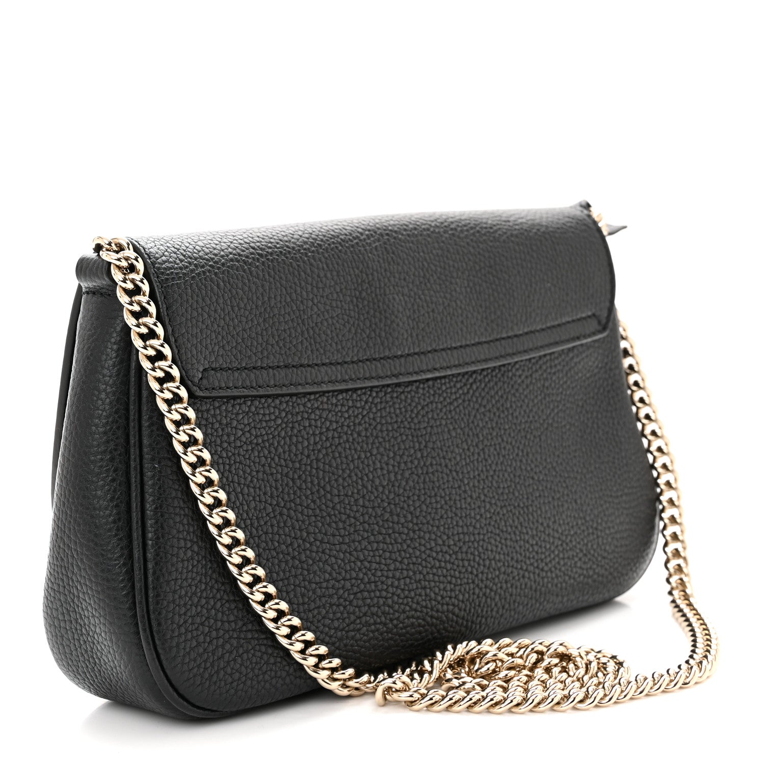Gucci Pebbled Calfskin Medium Soho Flap Crossbody Black 3 of 10