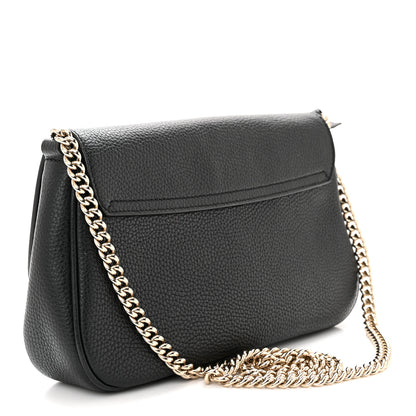 Gucci Pebbled Calfskin Medium Soho Flap Crossbody Black 3 of 10
