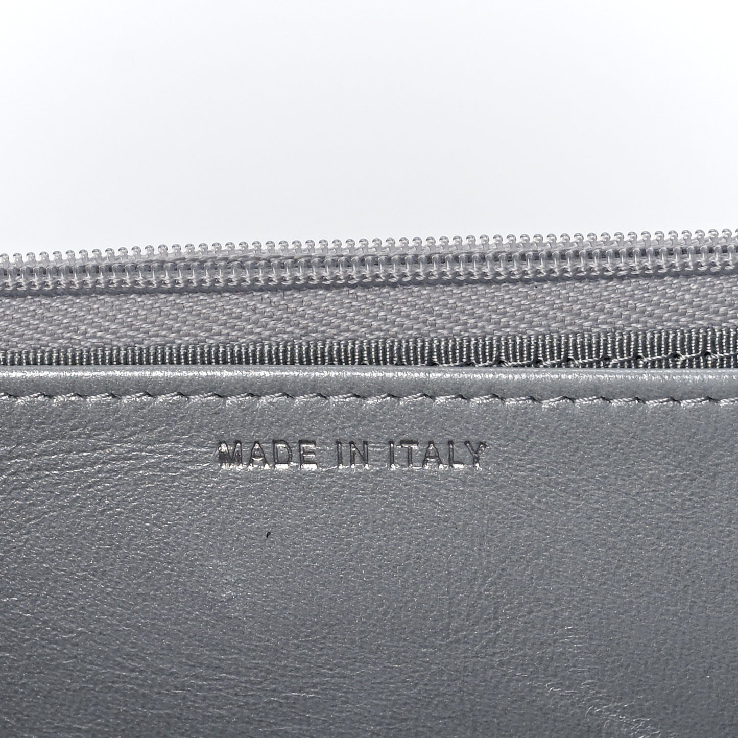 Metallic Caviar Quilted Wallet on Chain WOC Silver