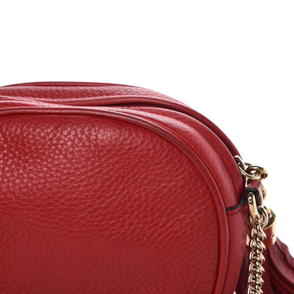 Gucci Pebbled Calfskin Mini Soho Chain Bag Tabasco Red 10 of 10