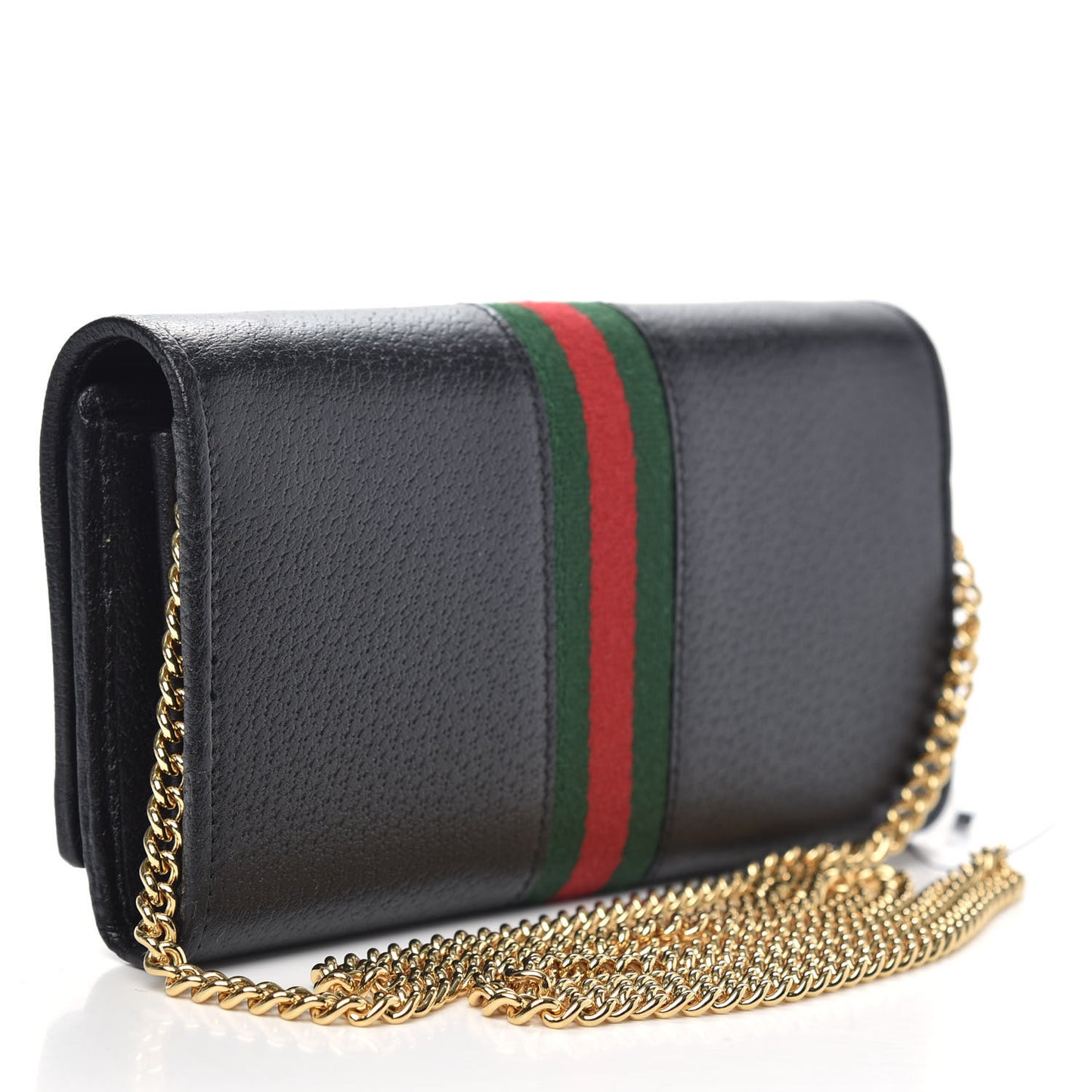 Calfskin Web Ophidia Wallet On Chain Black