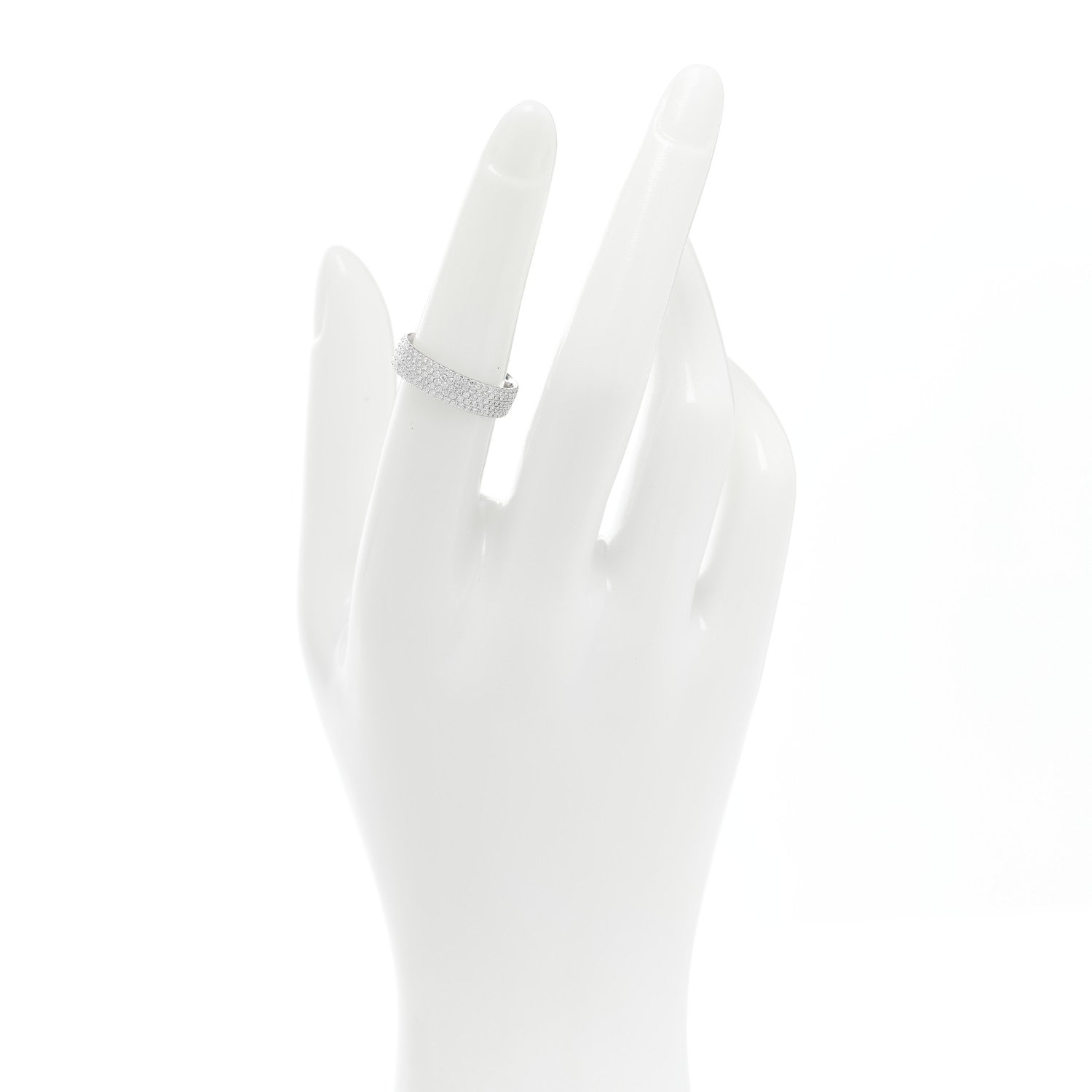 Tiffany 18K White Gold Diamond Metro Five-Row Ring 52 6 2 of 4