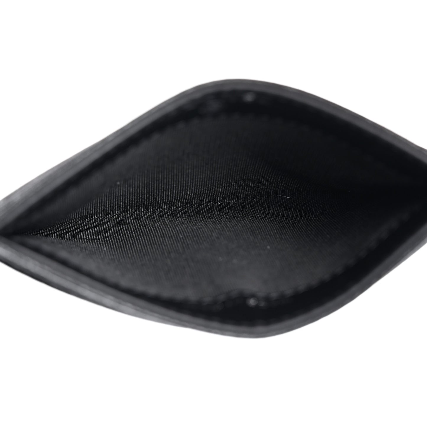 Caviar Camellia Embossed Card Holder Black