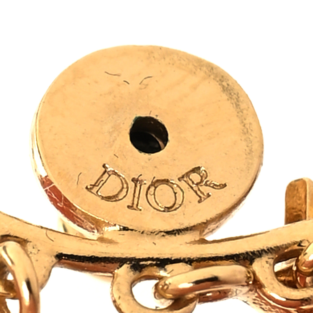 Christian Dior Pearl Crystal Dio(r)evolution Earrings Aged Gold 4 of 4