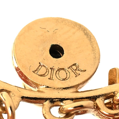 Christian Dior Pearl Crystal Dio(r)evolution Earrings Aged Gold 4 of 4