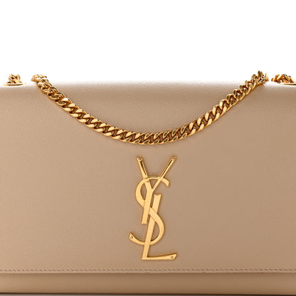 Saint Laurent Grain De Poudre Medium Monogram Kate Satchel Nude Powder 9 of 12