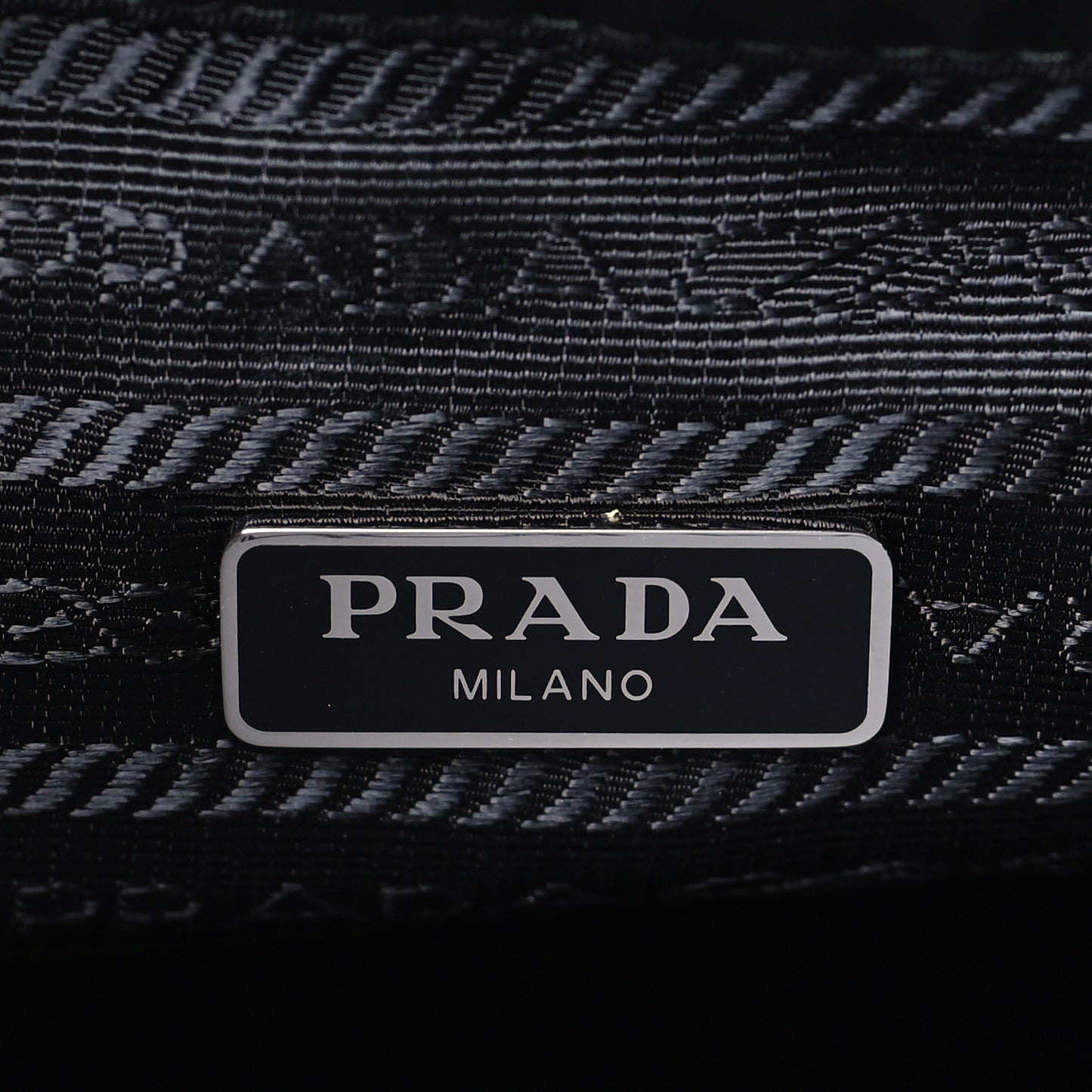 Saffiano Tessuto Nylon Vela Bucket Wristlet Black