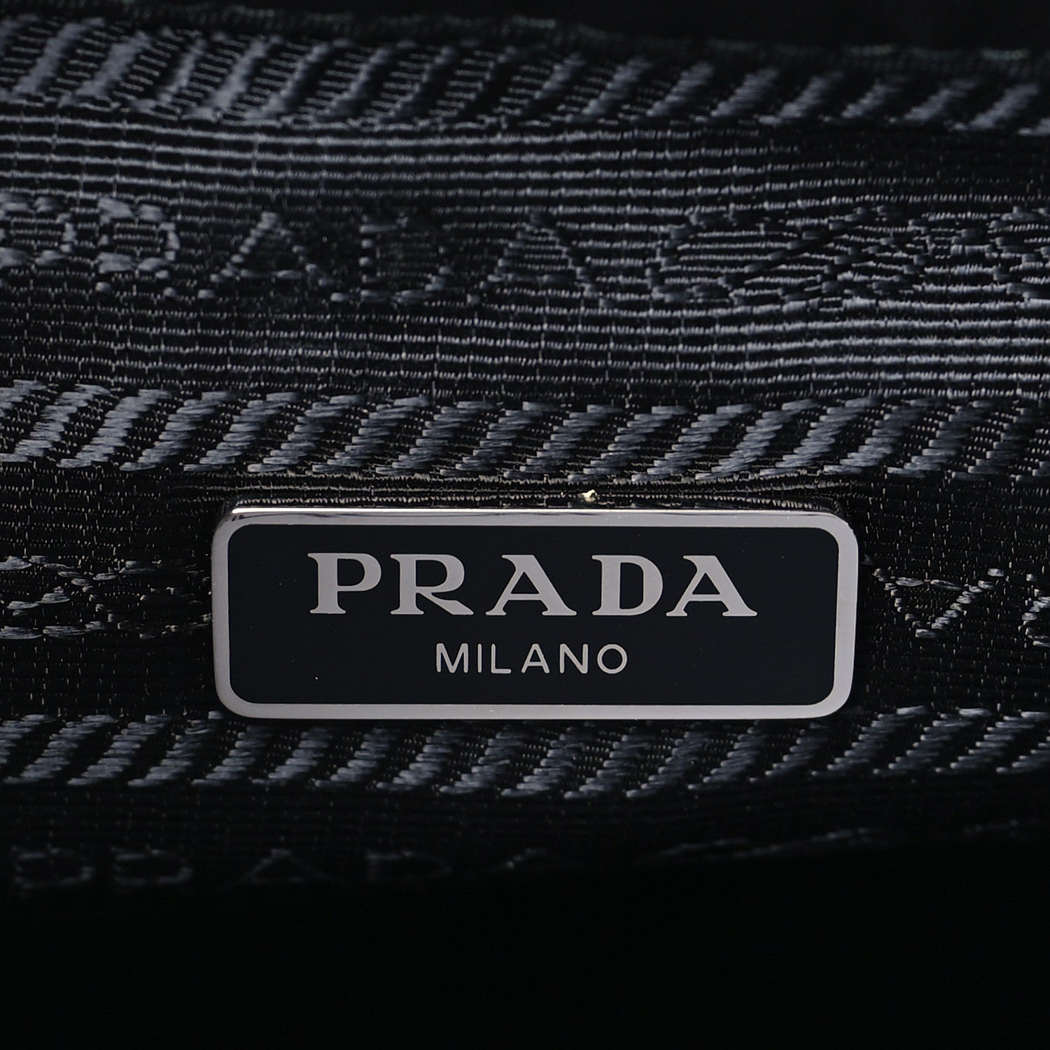 Prada Saffiano Tessuto Nylon Vela Bucket Wristlet Black 6 of 8