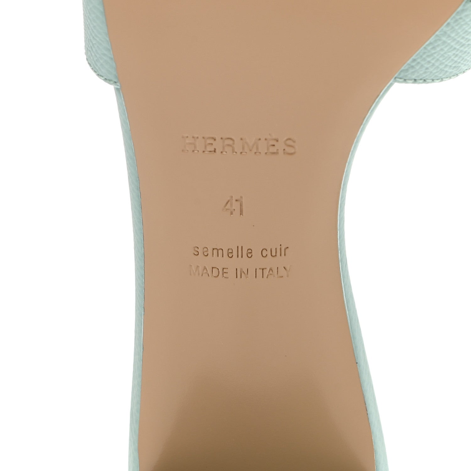 Hermes Epsom Oasis Sandals 41.5 Vert Embrun 6 of 8