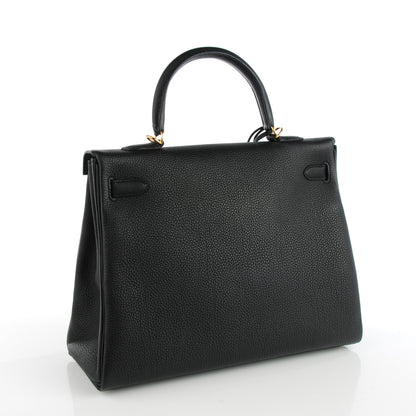Hermes Togo Kelly Retourne 35 Black 3 of 22