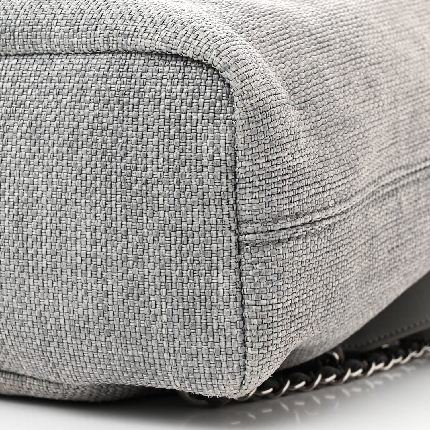 Chanel Canvas Large Deauville Backpack Grey 10 of 14