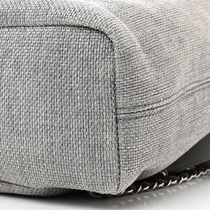 Chanel Canvas Large Deauville Backpack Grey 10 of 14