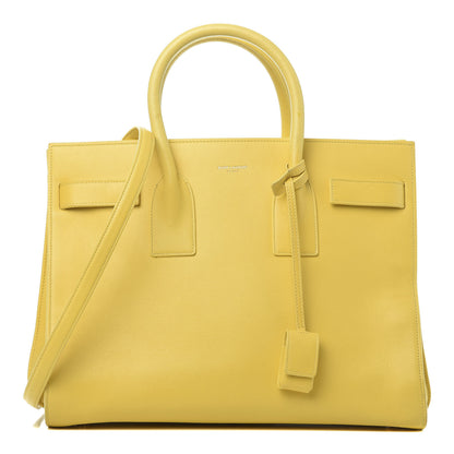 Saint Laurent Calfskin Small Sac De Jour Yellow 1 of 15