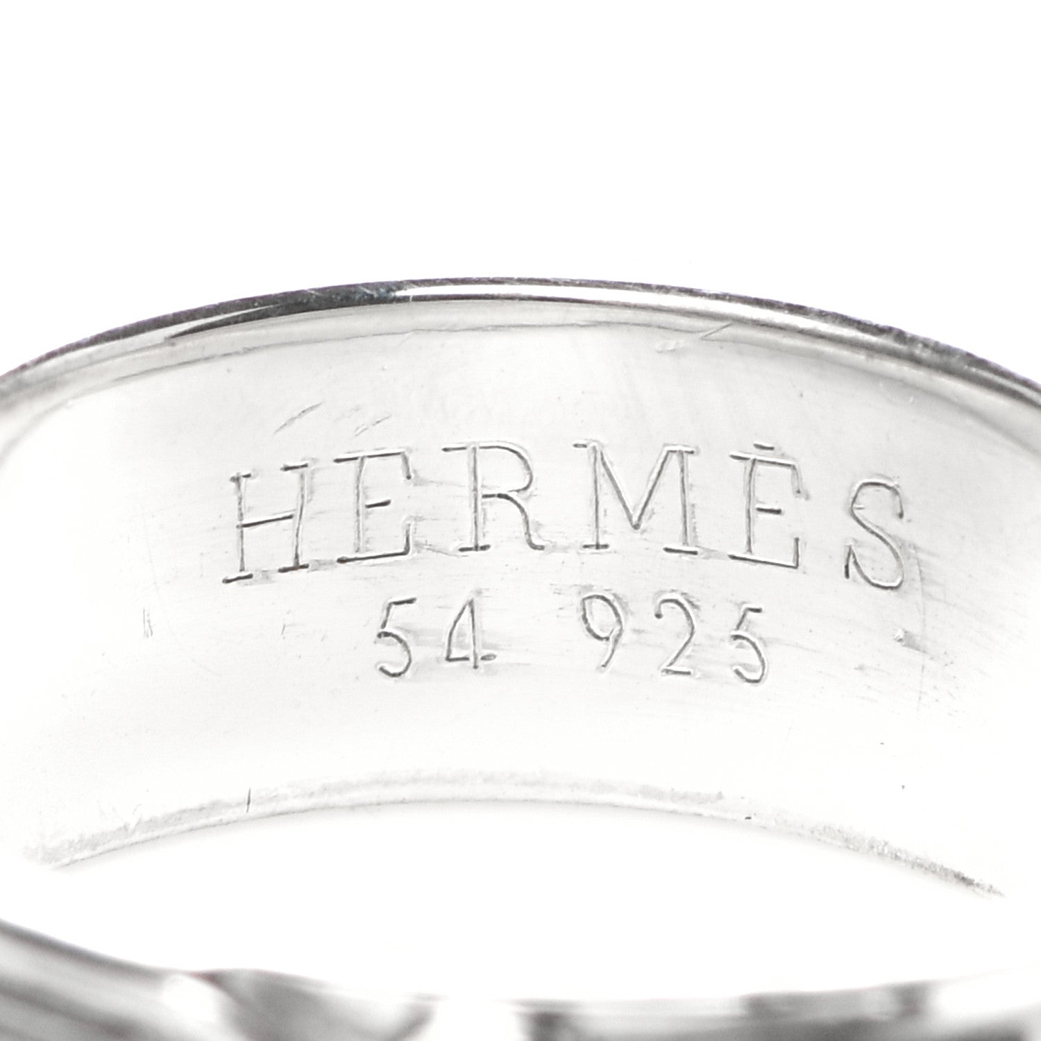 Hermes Sterling Silver 18K Yellow Artemis Ribbon Ring 54 6.75 4 of 4