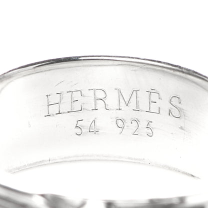 Hermes Sterling Silver 18K Yellow Artemis Ribbon Ring 54 6.75 4 of 4