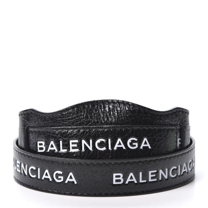 Balenciaga Agneau Classic Hardware Logo Shoulder Strap Black 2 of 6