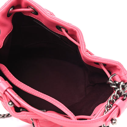 Chanel Lambskin Quilted CC Chain Bucket Bag Pink 4 of 5