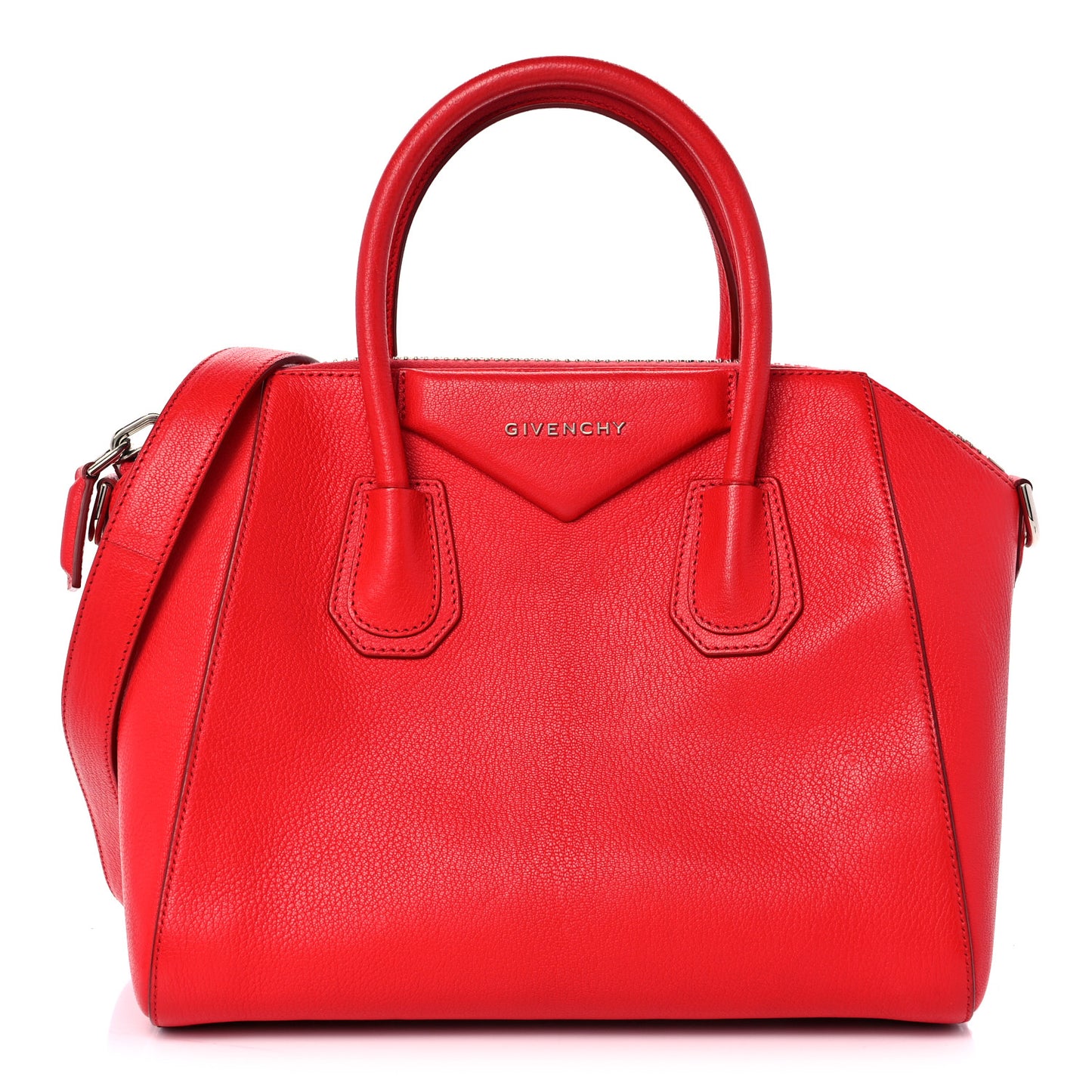 Sugar Goatskin Small Antigona Medium Red